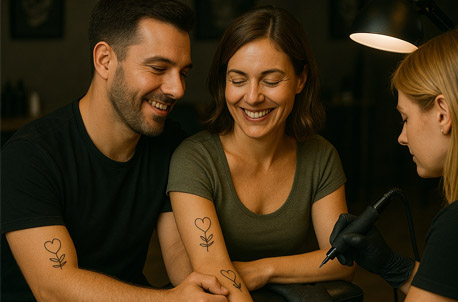 קעקוע זווגי בסטודיו לקעקועים